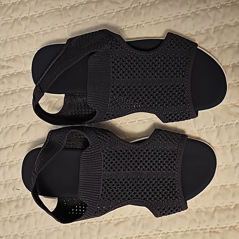 Dark Gray Slip On Sandals - Size 38, (US Size 7.5)
